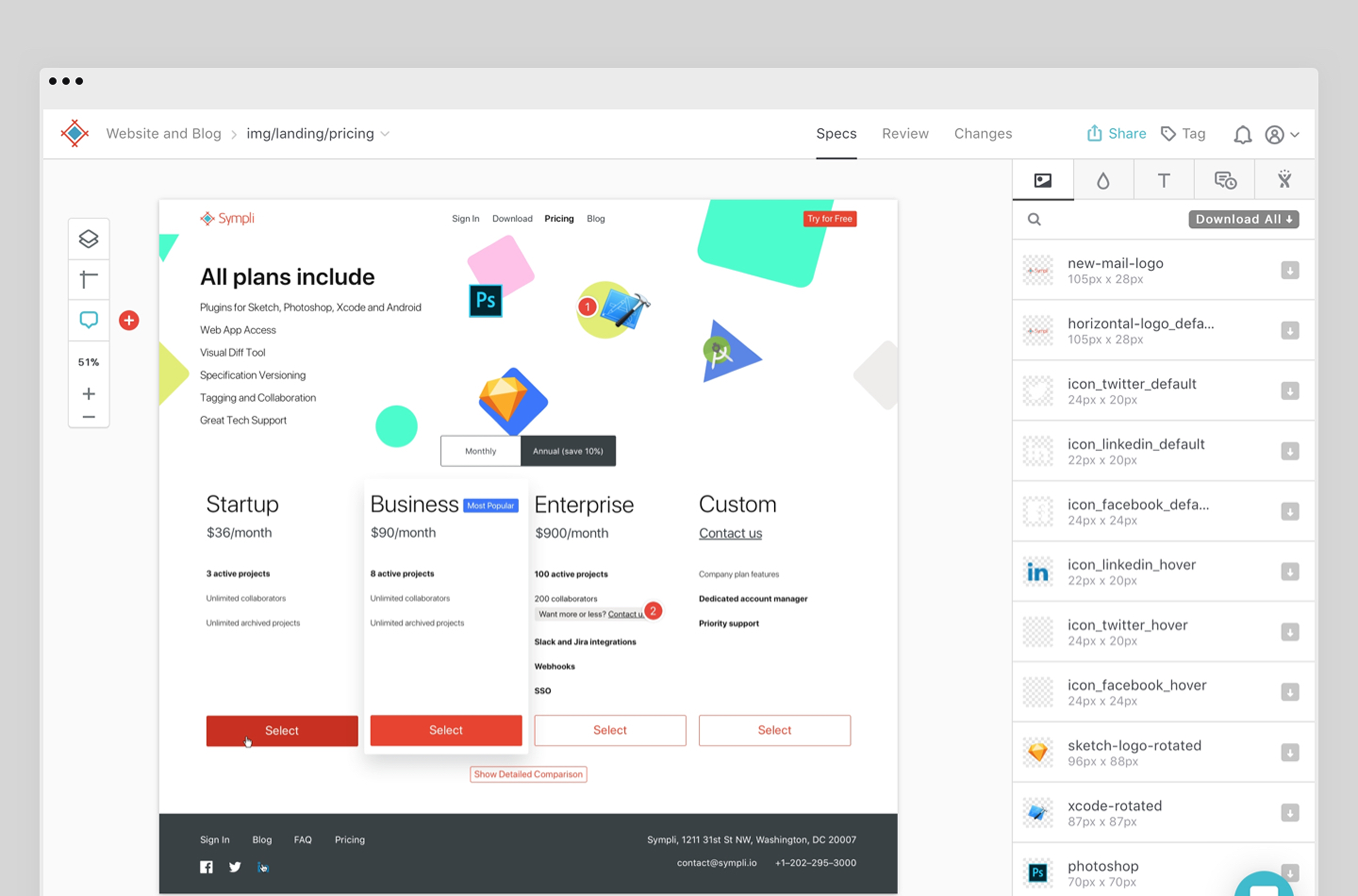 Designing for designers with Sympli logo