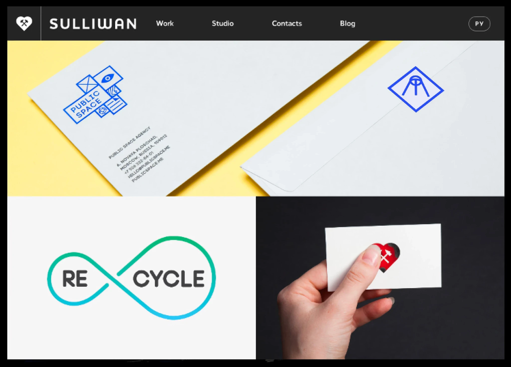 Screenshot of Sulliwan.com website that won Awwwards Site of the Day
